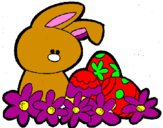 Dibuix Conillet de Pasqua pintat per pooh