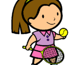Dibuix Noia tennista pintat per Lauralin