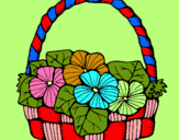 Dibuix Cistell amb flors 6 pintat per SANDRA