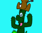 Dibuix Cactus amb barret  pintat per yassin