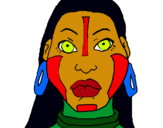 Dibuix Dona maia pintat per Maya