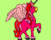 Dibuix Unicorn amb ales pintat per bruna