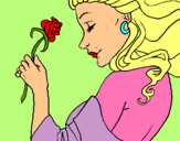 Dibuix Princesa amb una rosa pintat per MELVIN