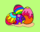 Dibuix Ous de pasqua  pintat per ous pascua