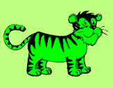 Dibuix Tigre pintat per ian
