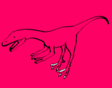 Dibuix Velociraptor II  pintat per nina