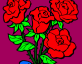 Dibuix Ram de roses pintat per judith