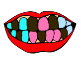Dibuix Boca i dents pintat per jan expósito