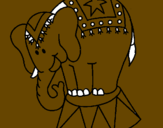 Dibuix Elefant actuant pintat per ROGER MERINO