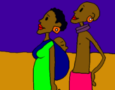 Dibuix Família de Zanmbia pintat per enric
