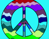 Dibuix Símbol de la pau pintat per Txell  T