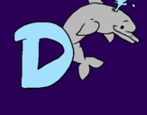 Dibuix Dofí pintat per  mar