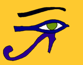 Dibuix Ull Horus pintat per apsara