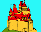 Dibuix Castell medieval pintat per Pol T.J.