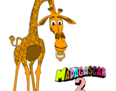 Dibuix Madagascar 2 Melman pintat per BERTA