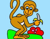 Dibuix Mono pintat per júlia   CASAS