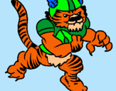 Dibuix Jugador tigre pintat per Joan Ignasi