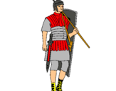 Dibuix Soldat romà  pintat per Alessandro Màrquez