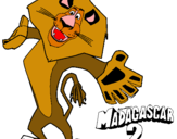 Dibuix Madagascar 2 Alex 2 pintat per sergio higuera