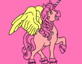 Dibuix Unicorn amb ales pintat per marcel lamana