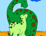 Dibuix Dinosaures pintat per Berta