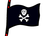 Dibuix Bandera pirata pintat per david