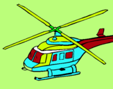 Dibuix Helicòpter  pintat per eric