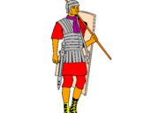 Dibuix Soldat romà  pintat per Àlex