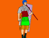 Dibuix Soldat romà  pintat per guillem