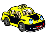 Dibuix Herbie taxista pintat per cielo