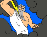 Dibuix Déu Zeus pintat per CABALLERS