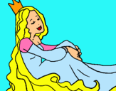 Dibuix Princesa relaxada pintat per NAILA