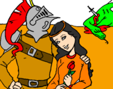 Dibuix Sant Jordi y la princesa pintat per sheila