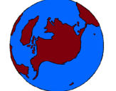 Dibuix Planeta Terra pintat per txell duran