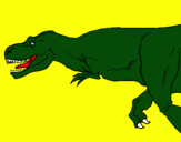 Dibuix Tiranosaure rex pintat per arigato