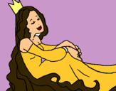 Dibuix Princesa relaxada pintat per maria