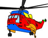 Dibuix Helicòpter al rescat  pintat per Pedro Igor