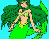Dibuix Sirena pintat per maaddi vicente