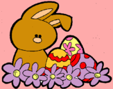 Dibuix Conillet de Pasqua pintat per noelia