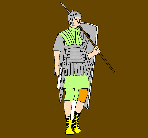 Dibuix Soldat romà  pintat per carlos
