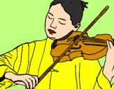 Dibuix Violinista  pintat per Gerard