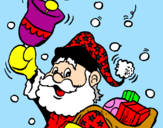 Dibuix Santa Claus i la seva campana  pintat per gemma