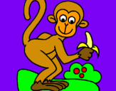 Dibuix Mono pintat per marcel  setó