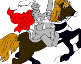 Dibuix Cavaller a cavall pintat per dani padilla jimenez