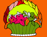 Dibuix Cistell amb flors 4 pintat per carla   tomala