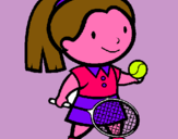 Dibuix Noia tennista pintat per esports_rjlj@yes.com