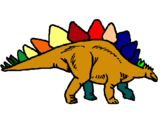 Dibuix Stegosaurus pintat per Marti
