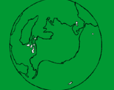 Dibuix Planeta Terra pintat per anònim