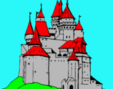 Dibuix Castell medieval pintat per Labion