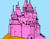 Dibuix Castell medieval pintat per claudia